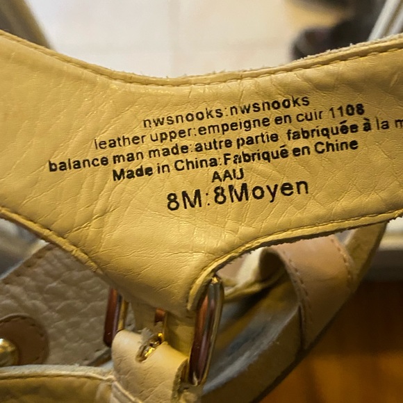 Nine West genuine leather nude gladiator sandals - Picture 8 of 11